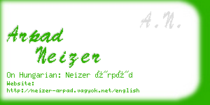 arpad neizer business card